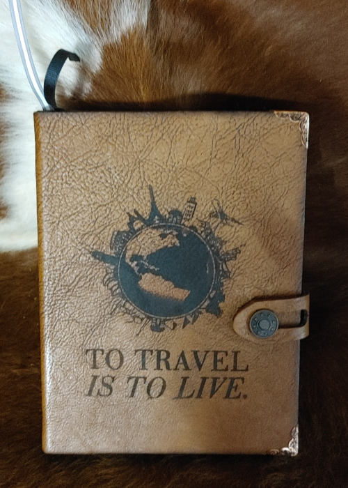 Leather travel journal 5'x8"